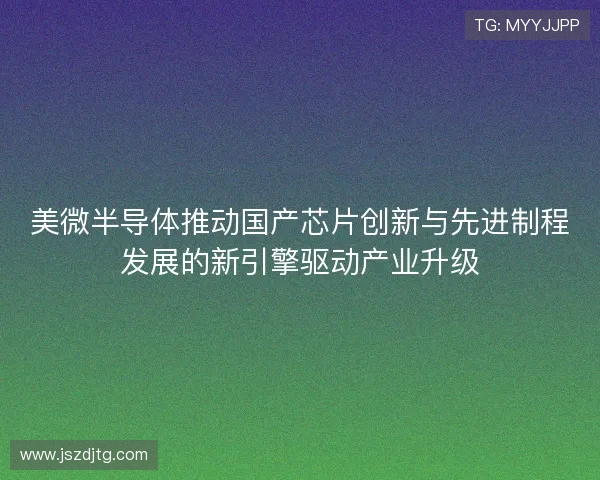 美微半导体推动国产芯片创新与先进制程发展的新引擎驱动产业升级